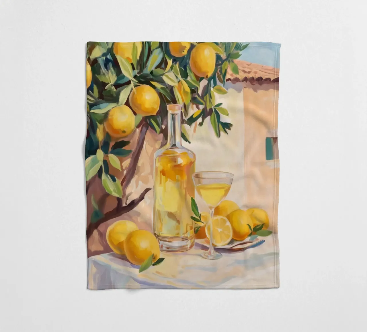 Cocktail di limoni con limoncello coperta in pile da Melloi Art Print