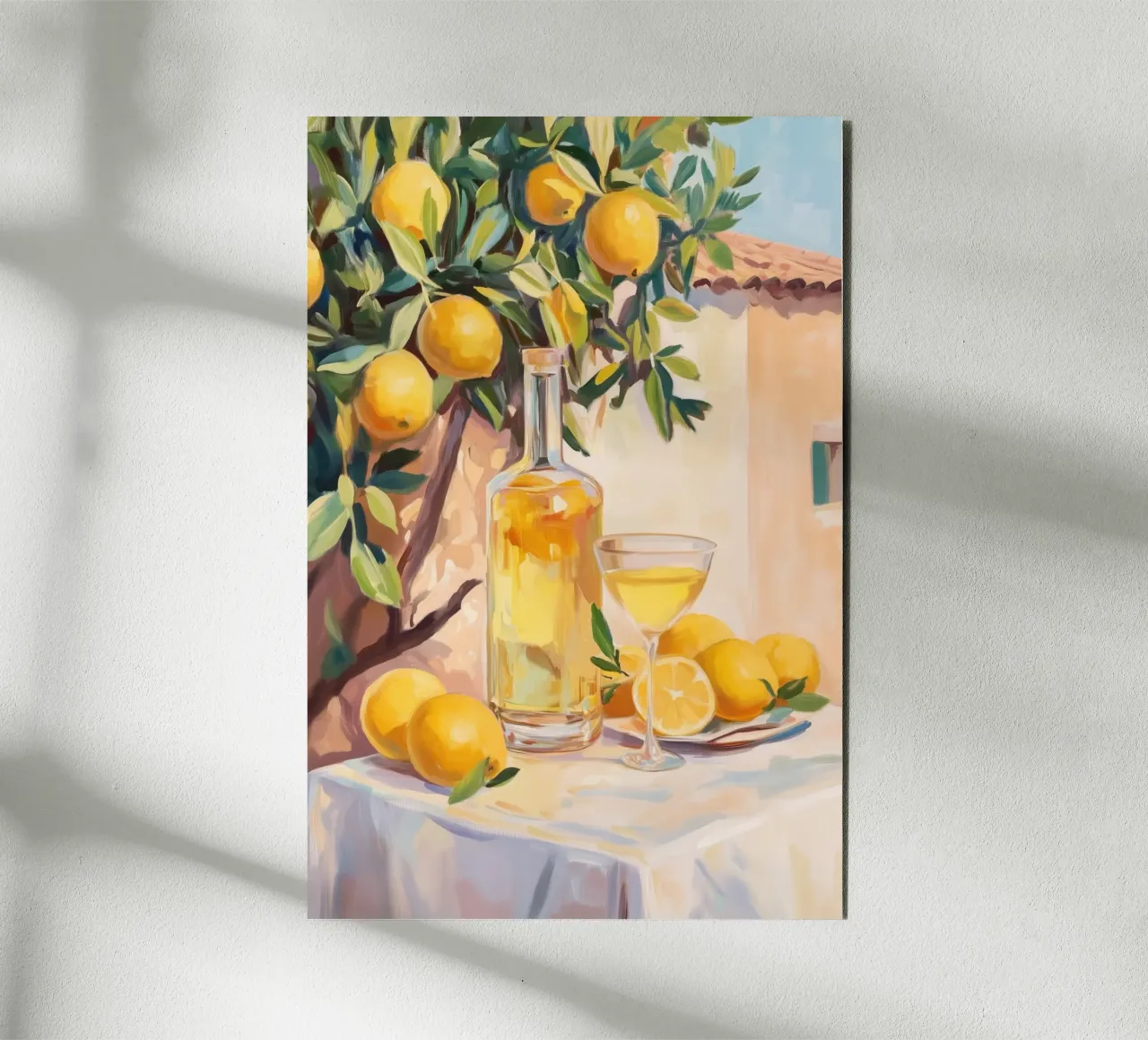 Lemon Tree with Limoncello Cocktail forex plate by Melloi Art Print