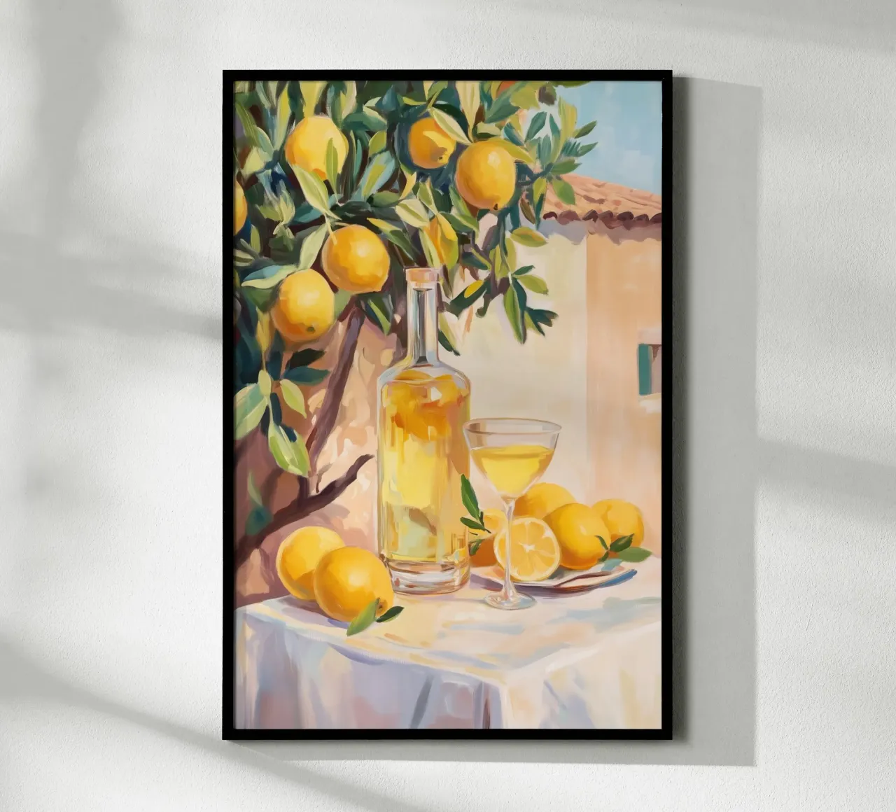 Lemon Tree with Limoncello Cocktail poster by Melloi Art Print