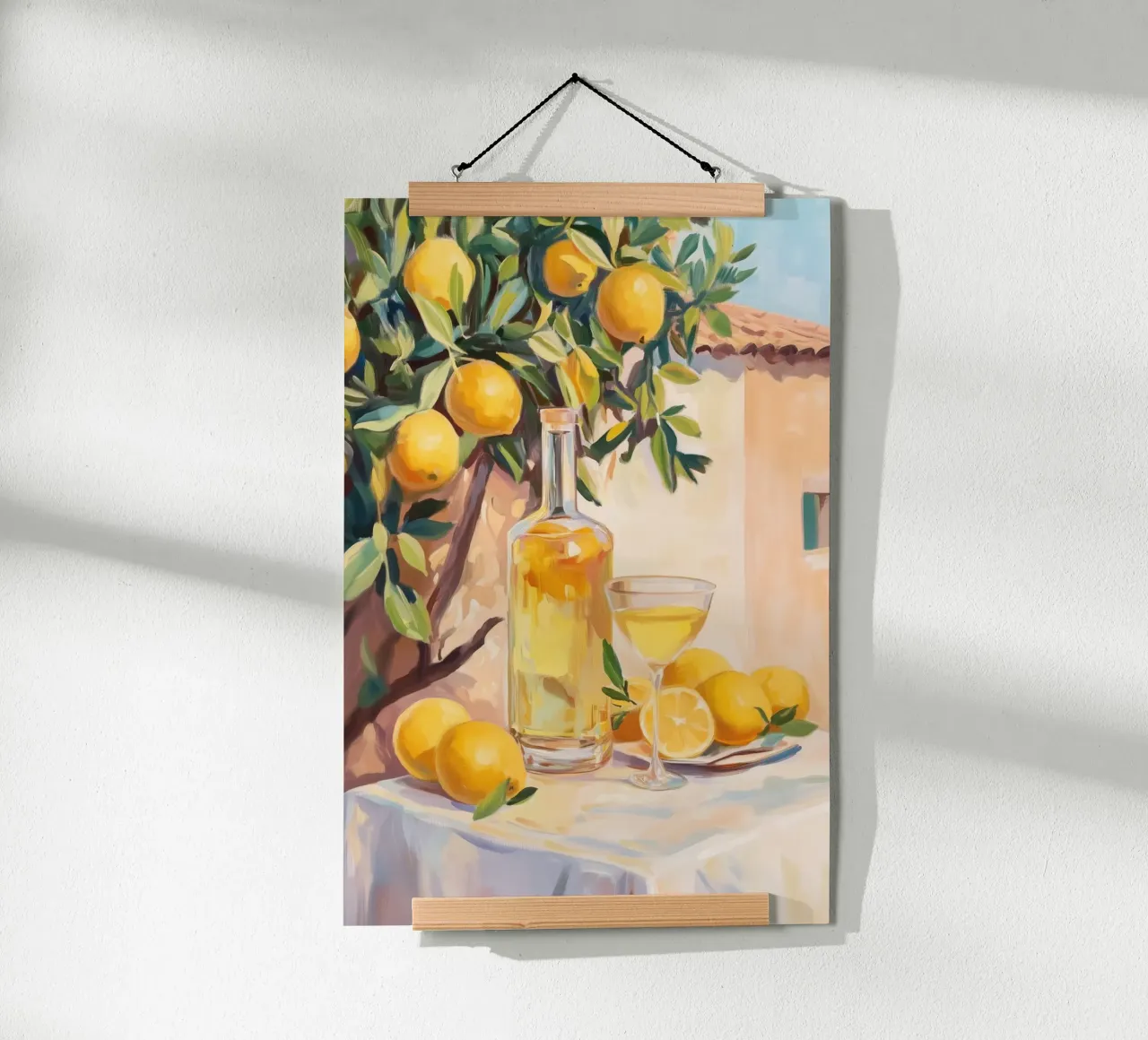 Lemon Tree with Limoncello Cocktail poster by Melloi Art Print