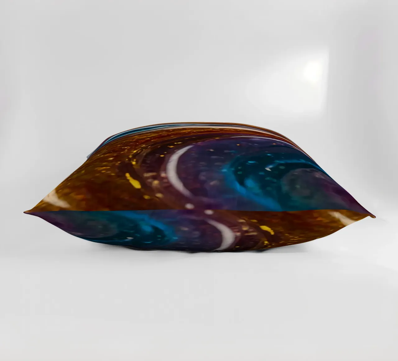 Colori e texture vorticosi in una vista ravvicinata di cuscino da DesignDoodle