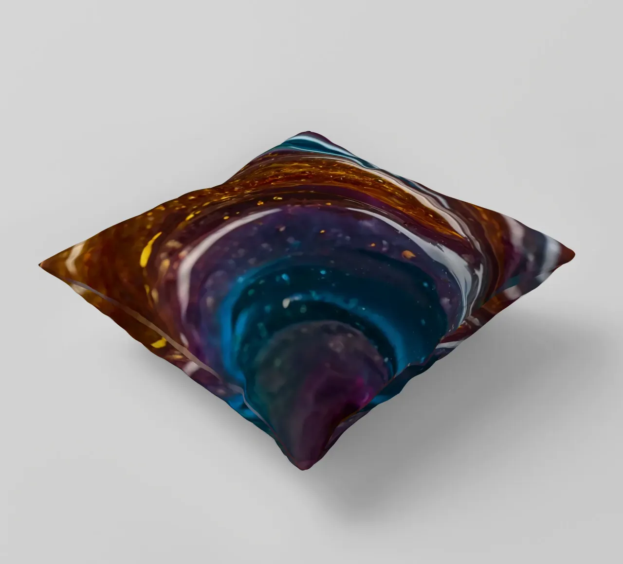 Colori e texture vorticosi in una vista ravvicinata di cuscino da DesignDoodle