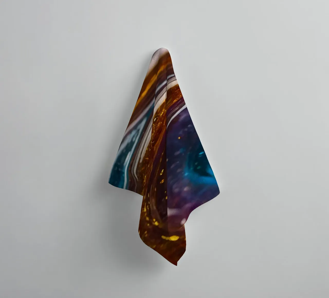 Swirling colors and textures in a close-up view of towel by DesignDoodle