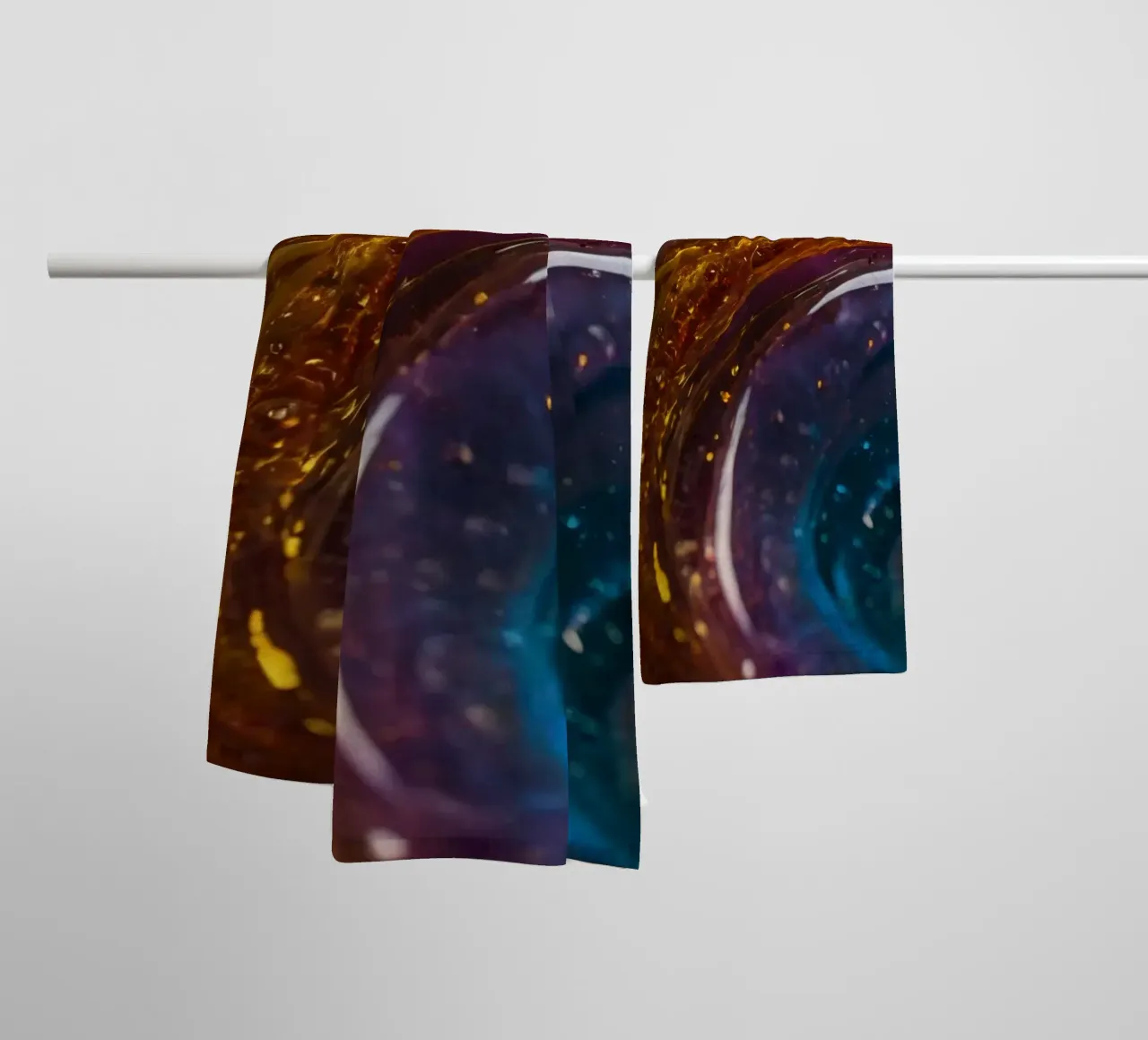 Swirling colors and textures in a close-up view of towel by DesignDoodle