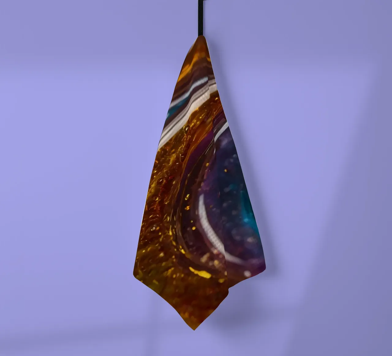 Couleurs et textures tourbillonnantes dans une vue rapprochée de torchon de DesignDoodle