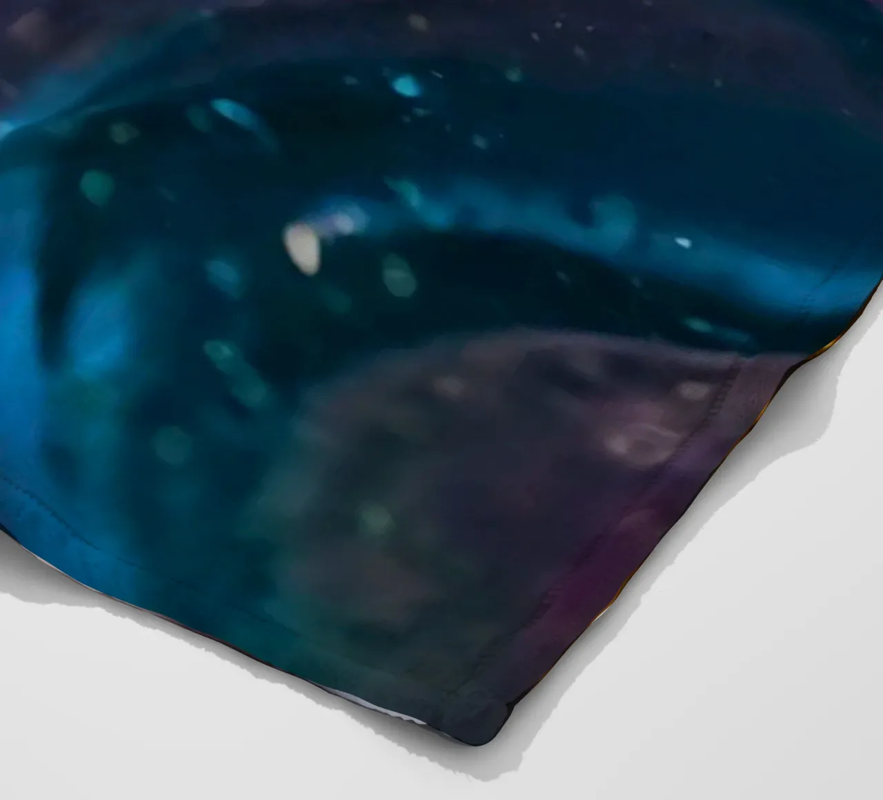 Swirling colors and textures in a close-up view of fleece blanket by DesignDoodle