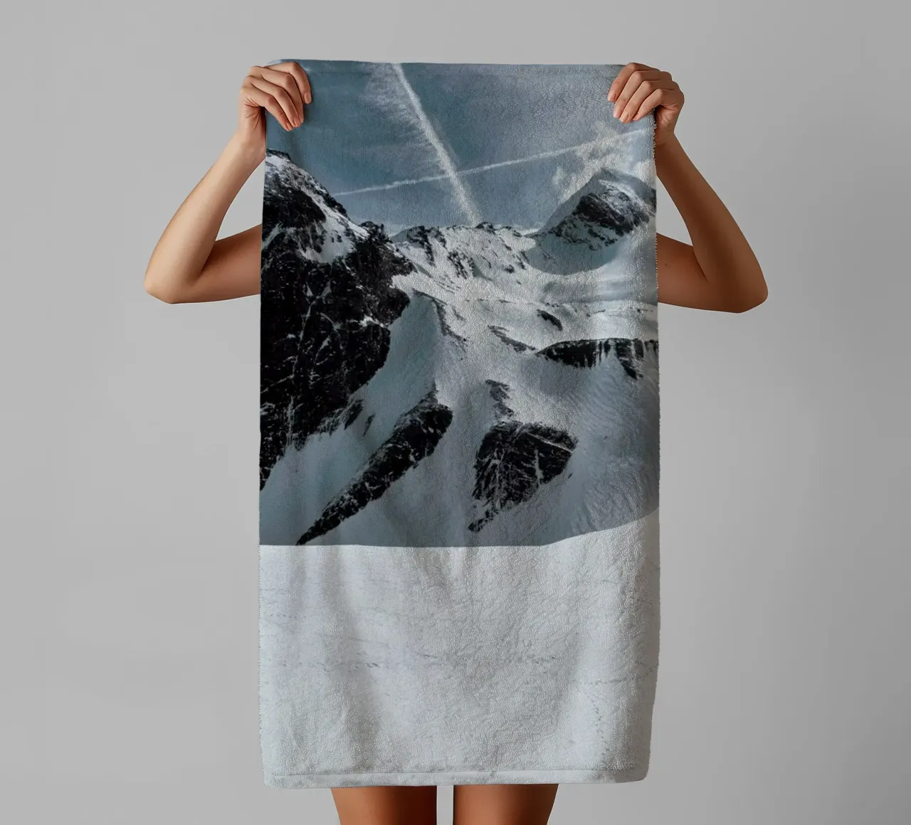 Mountains XX towel by Sebastian Hilgetag
