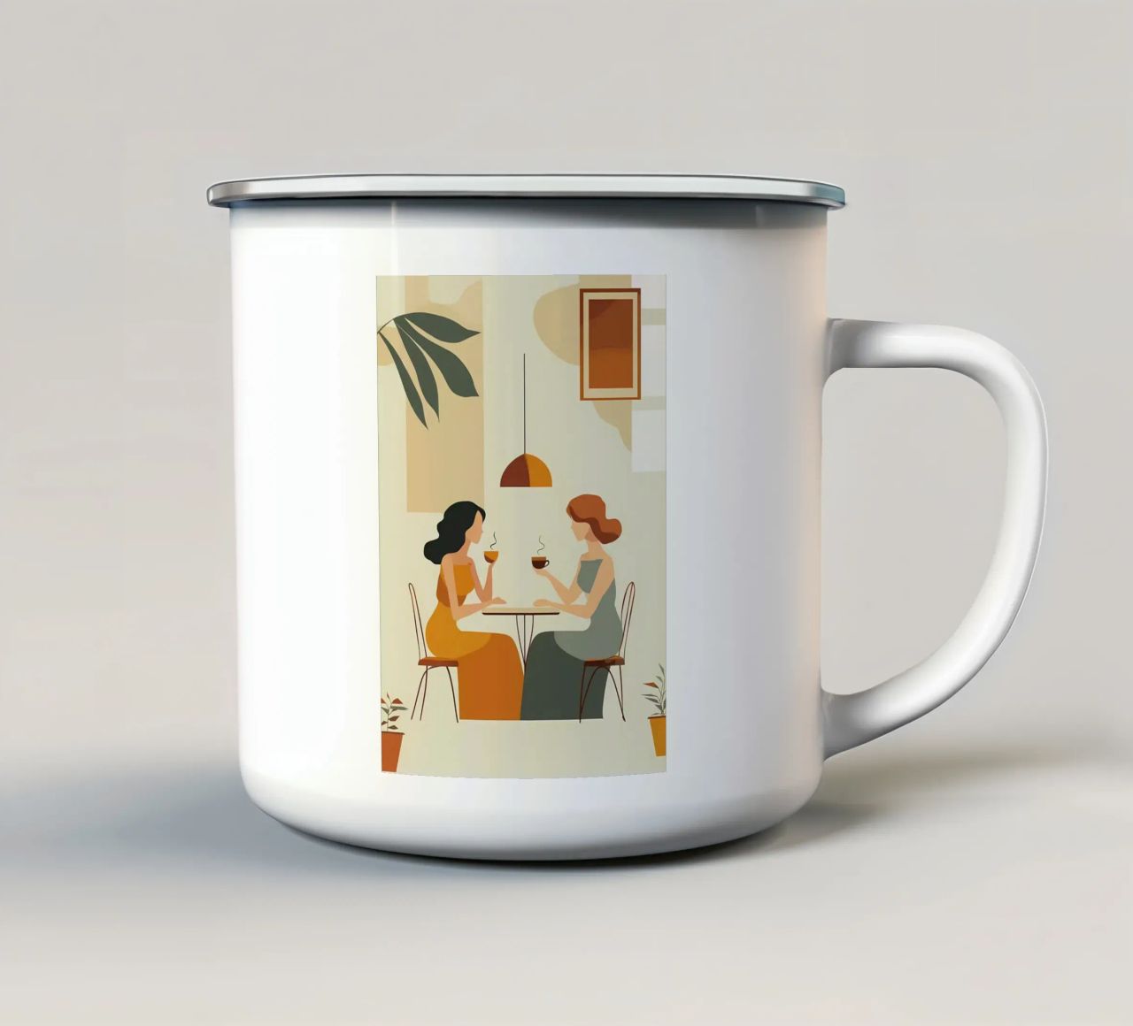 Il tempo del caffè per le donne tazza in smalto da Caeson