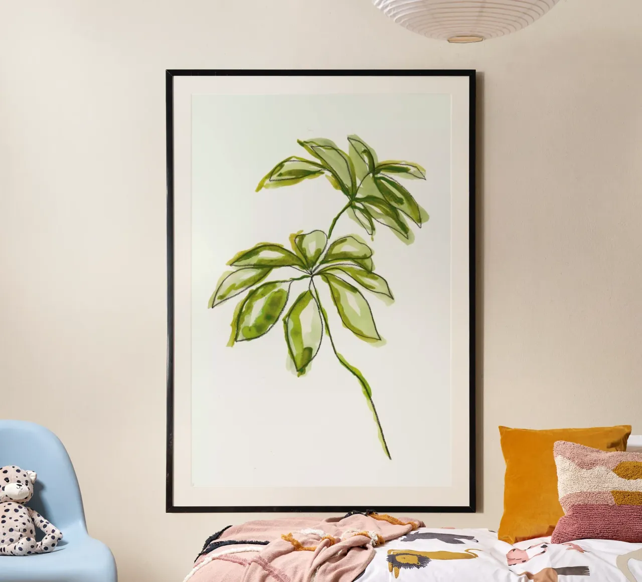 Leaves 01 poster con telaio in plastica da Farina Kuklinski