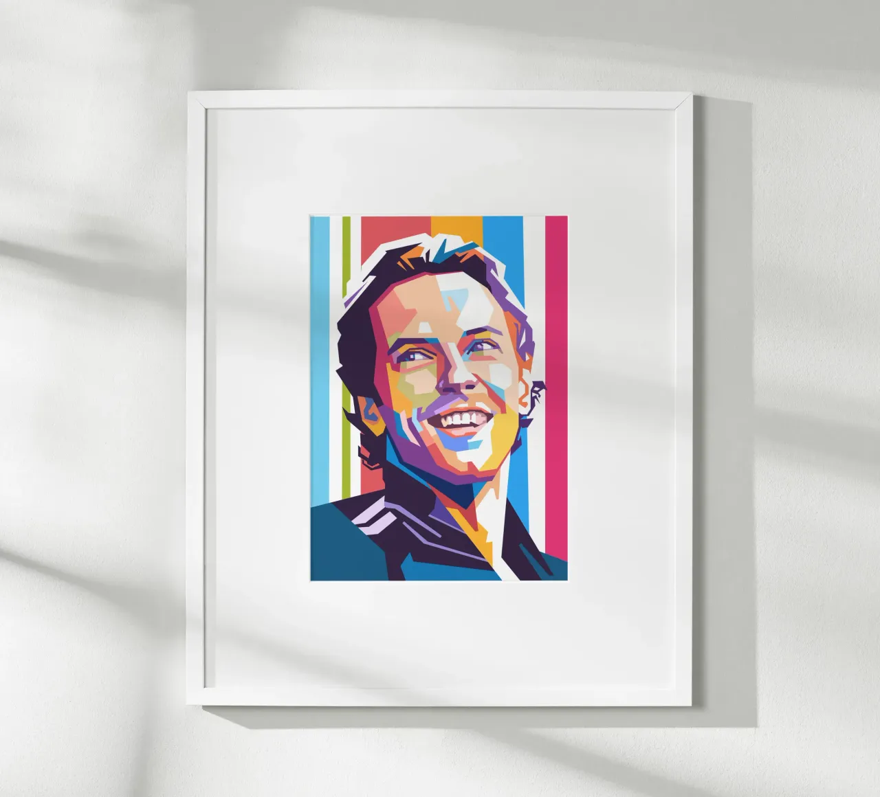 Ritratto pop art di Chris Martin dei Coldplay carta hahnemühle da Hantamrata