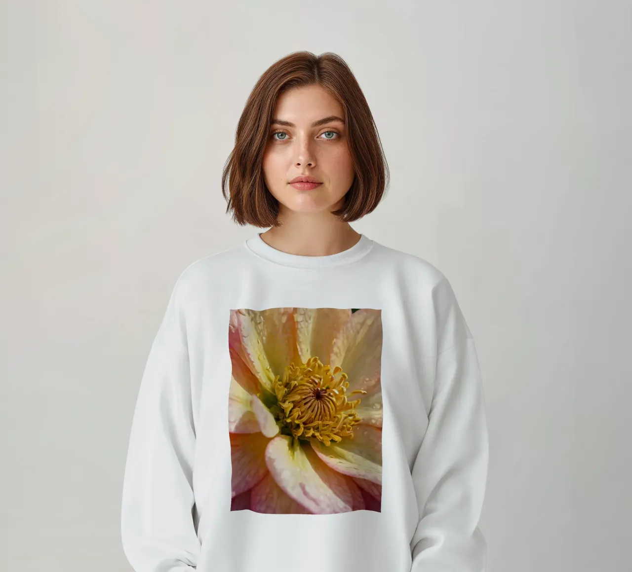 Vue rapprochée d'une fleur vibrante dans un jardin sweat de DesignDoodle