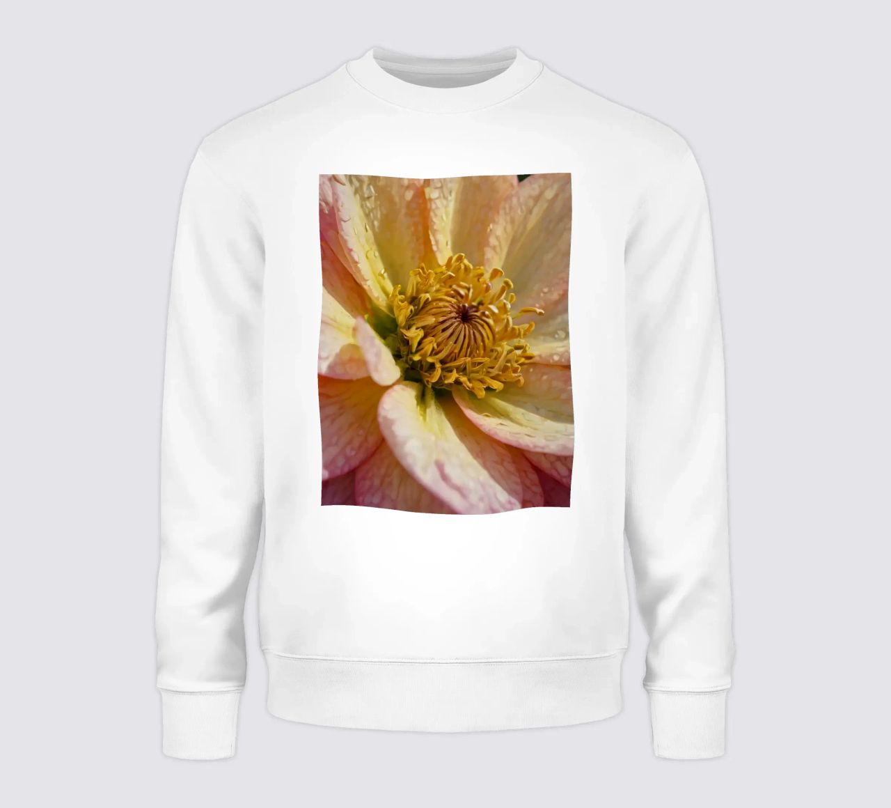 Vue rapprochée d'une fleur vibrante dans un jardin sweat de DesignDoodle