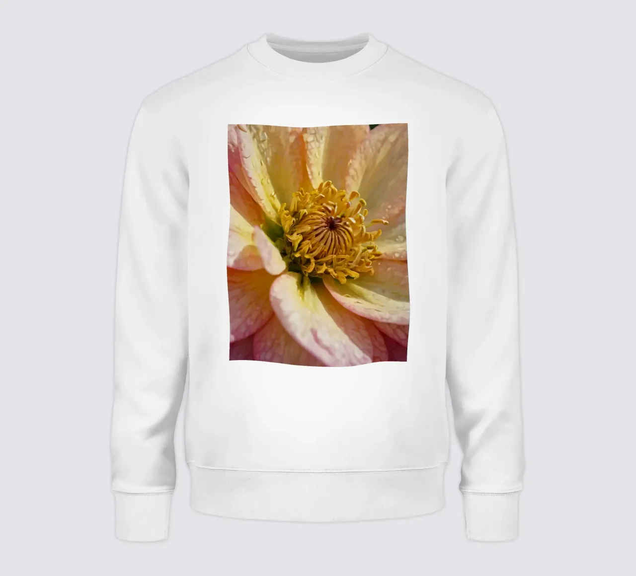 Vue rapprochée d'une fleur vibrante dans un jardin sweat de DesignDoodle
