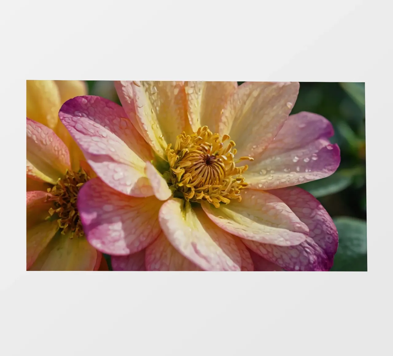 Eine Nahaufnahme einer leuchtenden Blume in einem Garten Fototapete von DesignDoodle