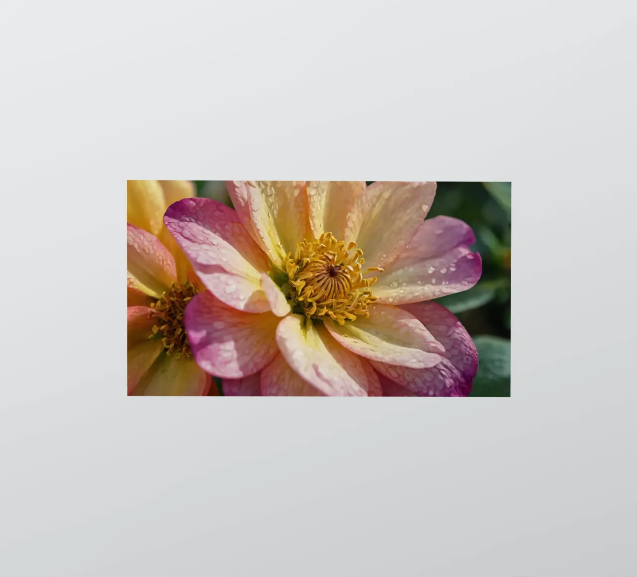 Vue rapprochée d'une fleur vibrante dans un jardin autocollant de DesignDoodle