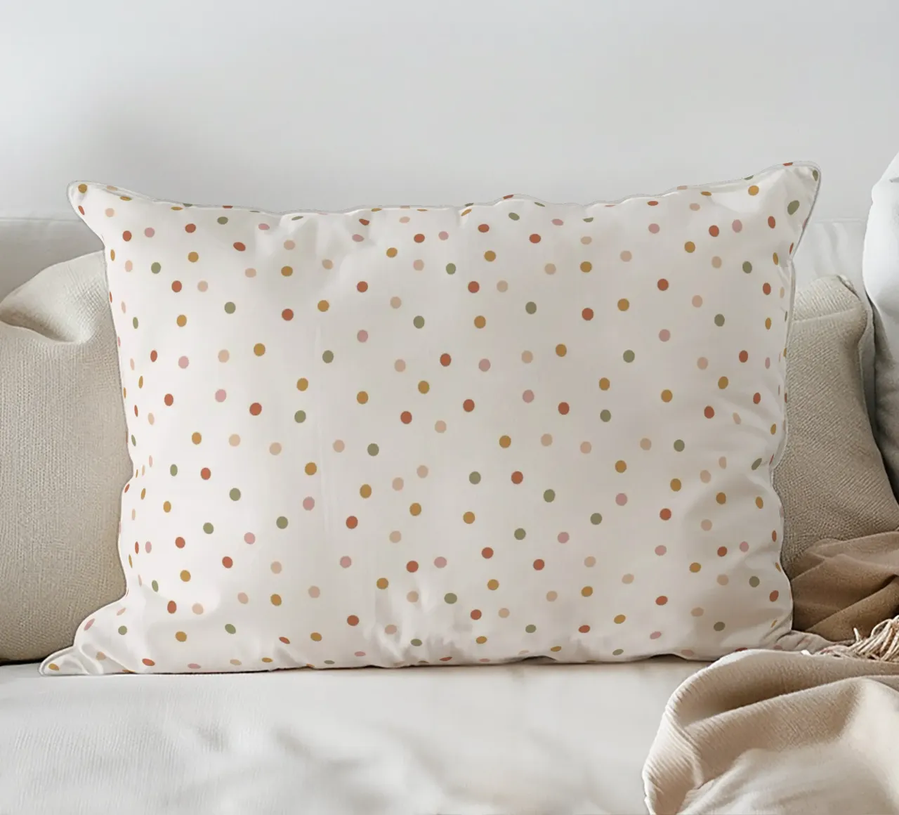 Konfetti Punkte Muster Boho Neutral cuscino da Kathrin Woo Design