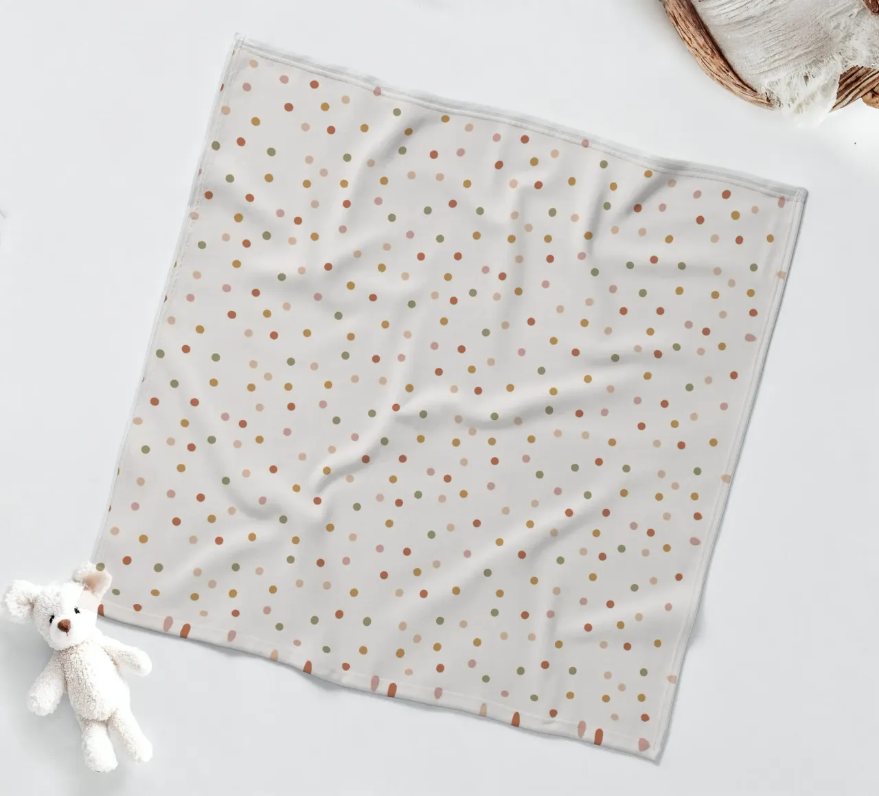 Konfetti Punkte Muster Boho Neutral coperta in pile da Kathrin Woo Design