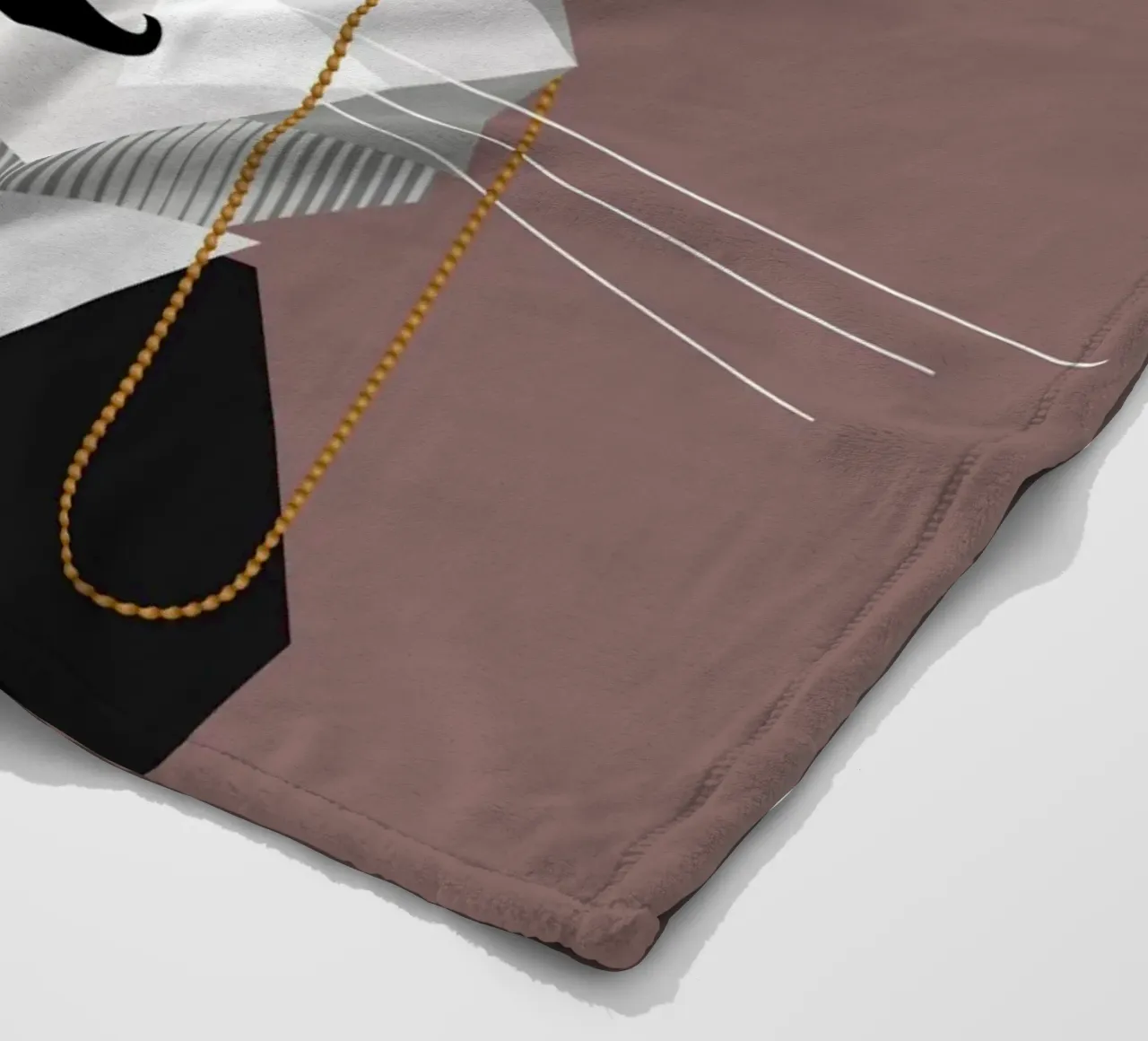Elegante coniglietto di Pasqua con monocolo e baffi coperta in pile da namosh