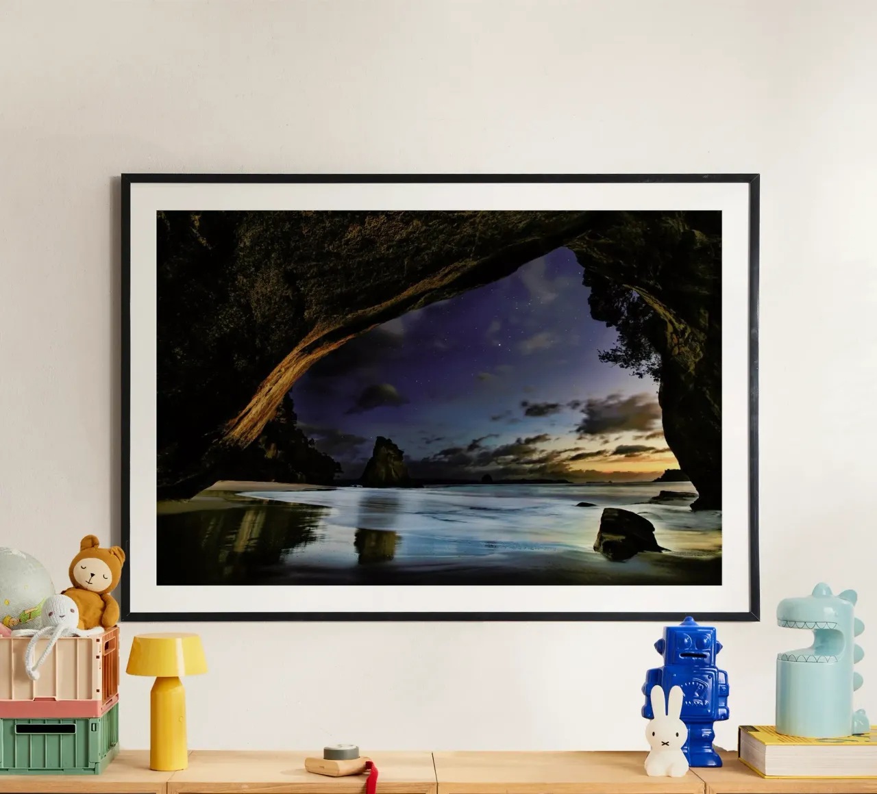 Cathedral Cove - Yan Zhang poster con telaio in plastica da Pictufy
