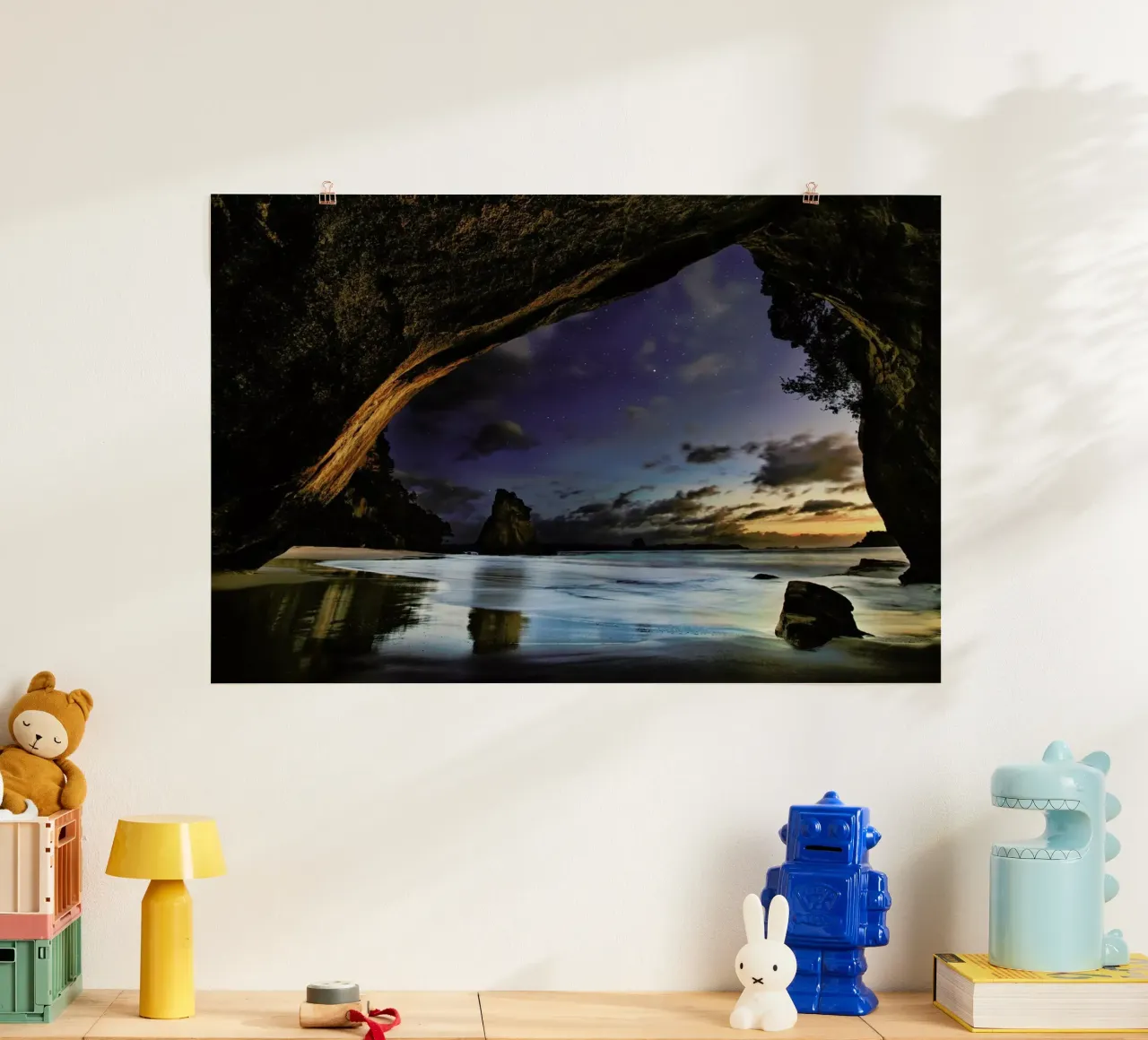 Cathedral Cove - Yan Zhang poster con telaio in plastica da Pictufy
