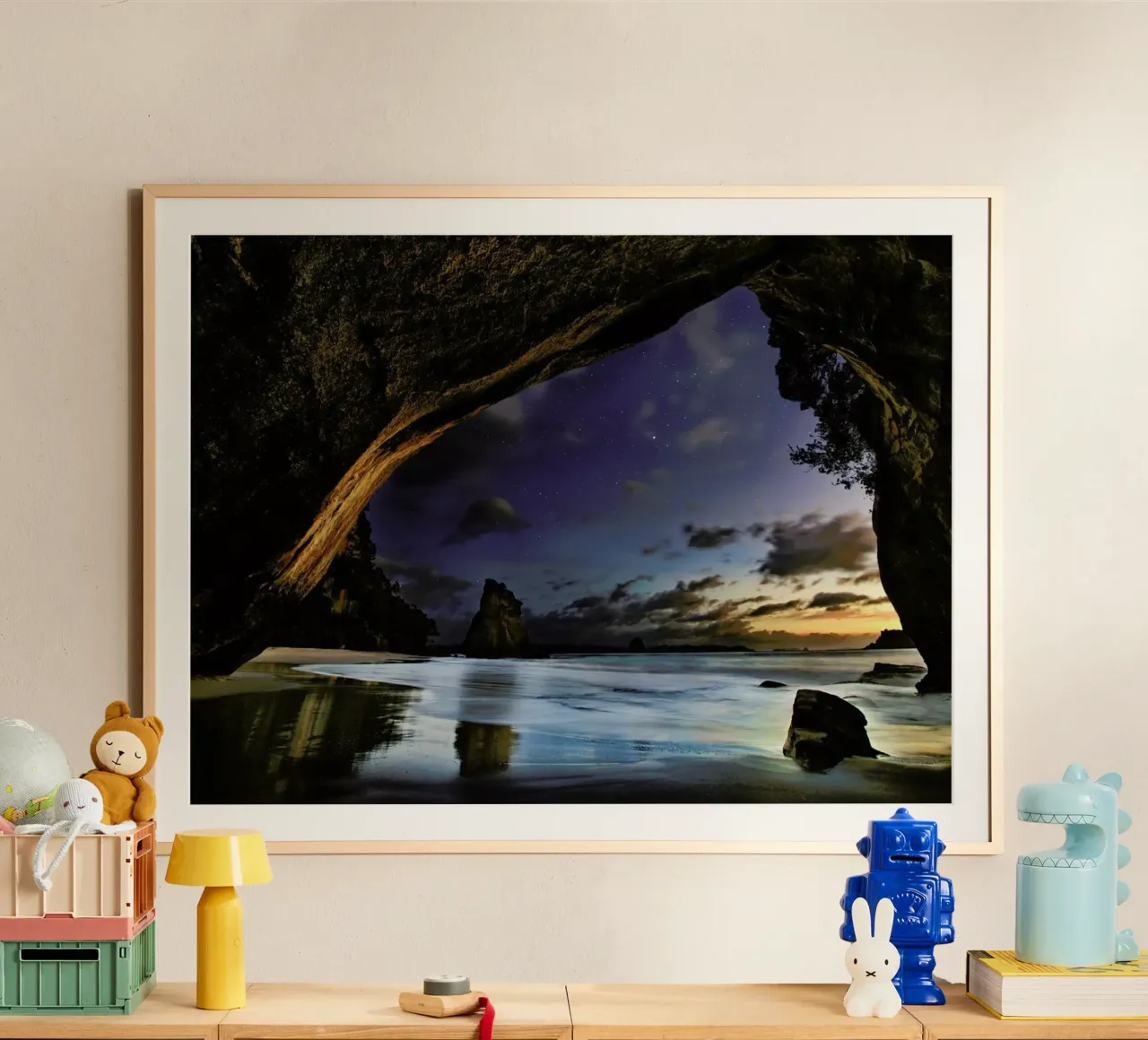 Cathedral Cove - Yan Zhang poster con telaio in plastica da Pictufy