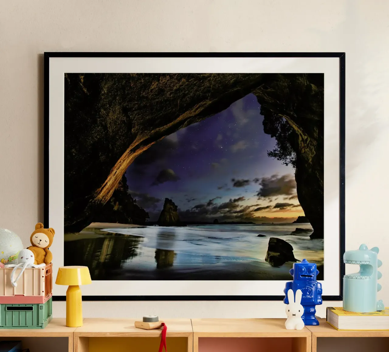 Cathedral Cove - Yan Zhang poster con telaio in plastica da Pictufy