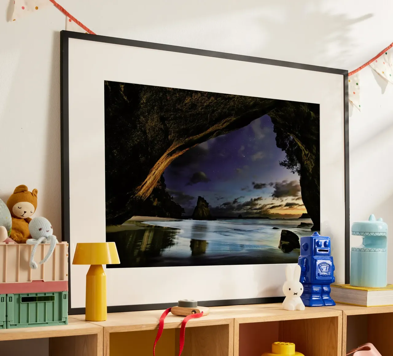 Cathedral Cove - Yan Zhang poster con telaio in plastica da Pictufy