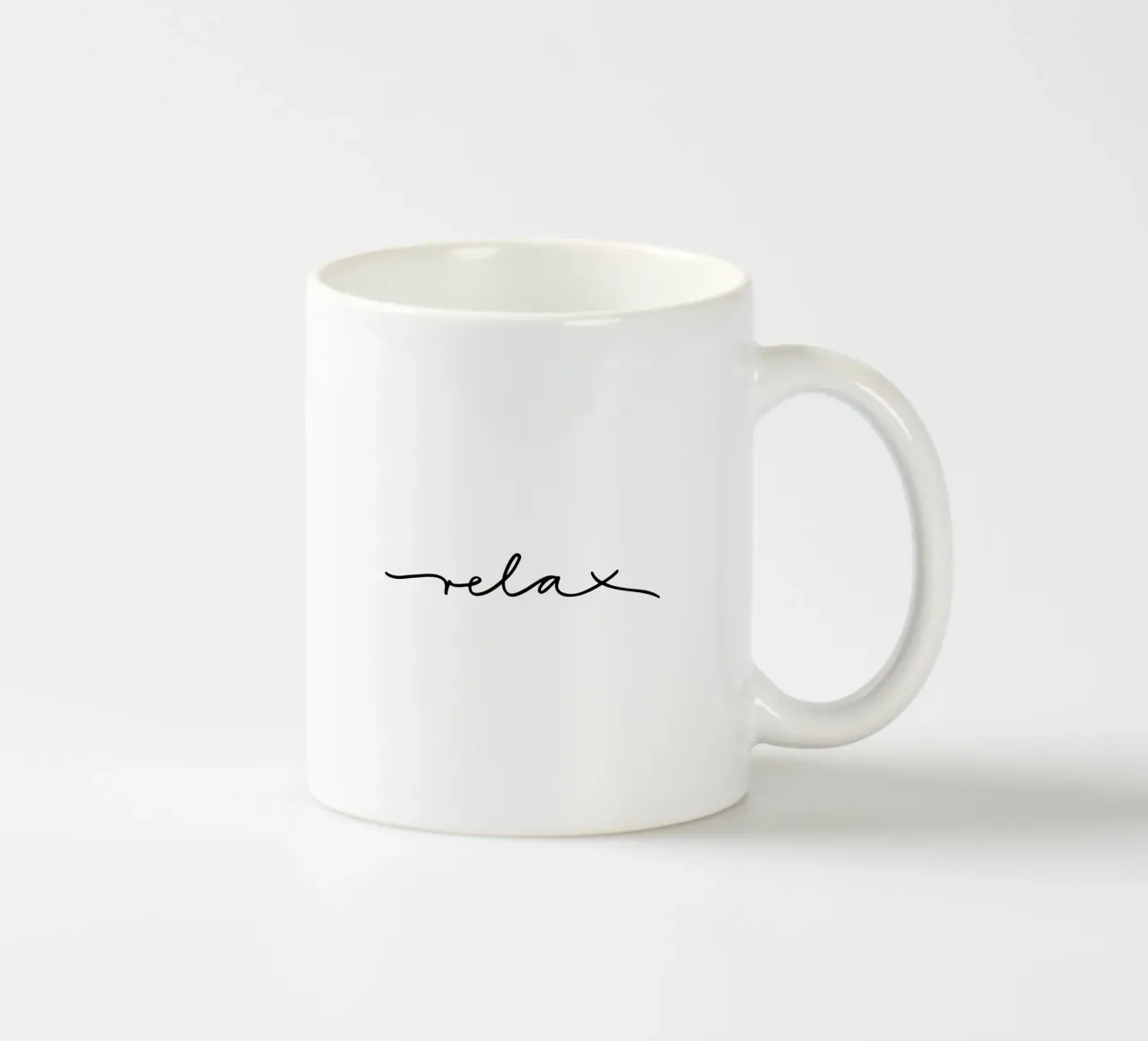 Relax Typografie minimal schwarzweiß tazza in ceramica da Kathrin Woo Design