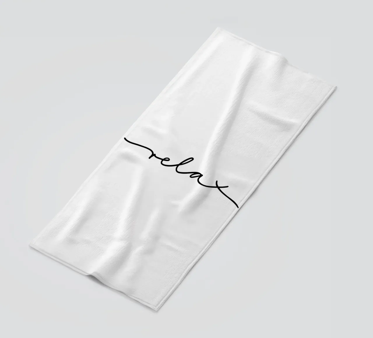 Relax Typografie minimal schwarzweiß telo mare da Kathrin Woo Design