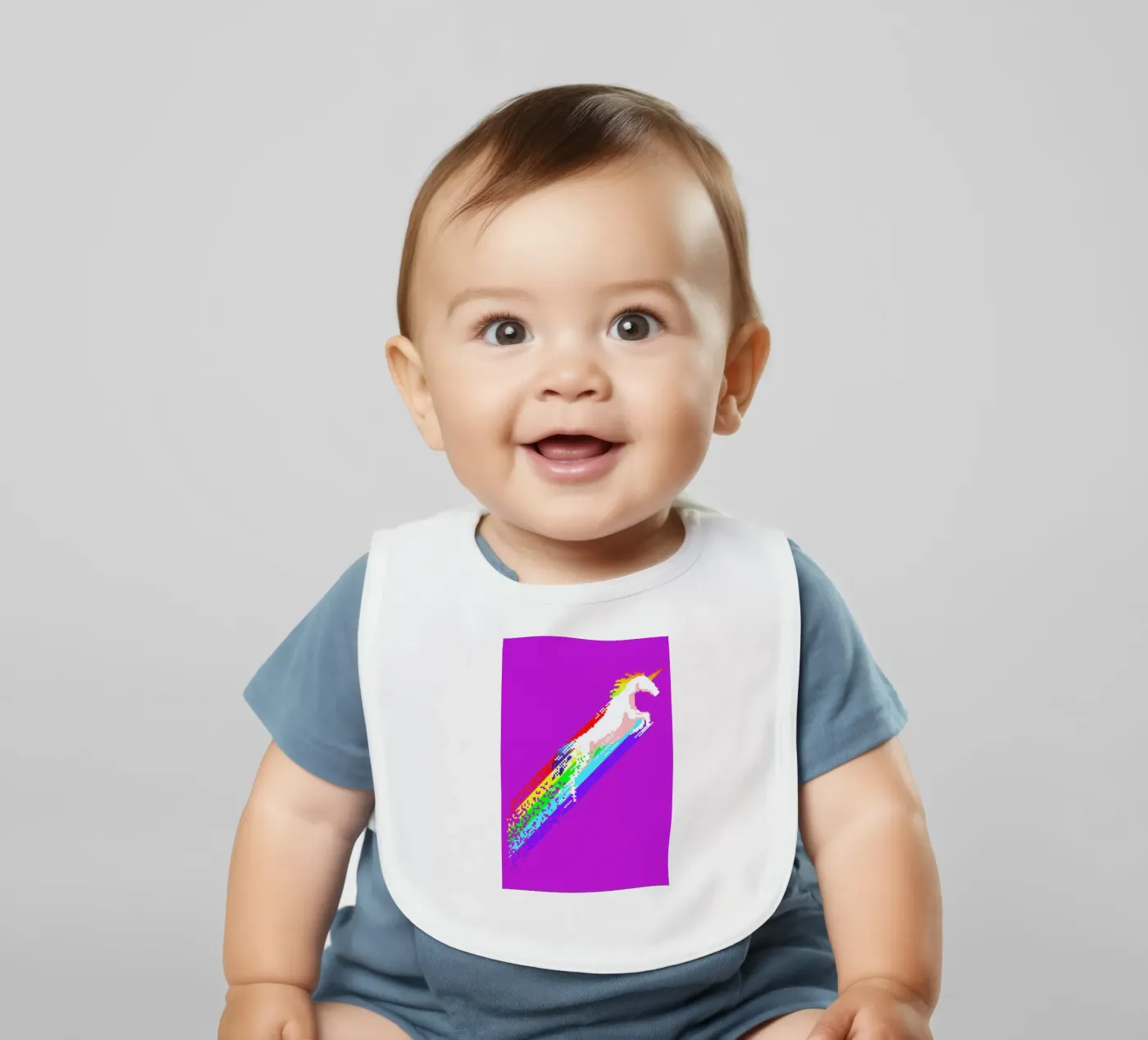Pixel Unicorn Babylätzchen von Róbert Farkas