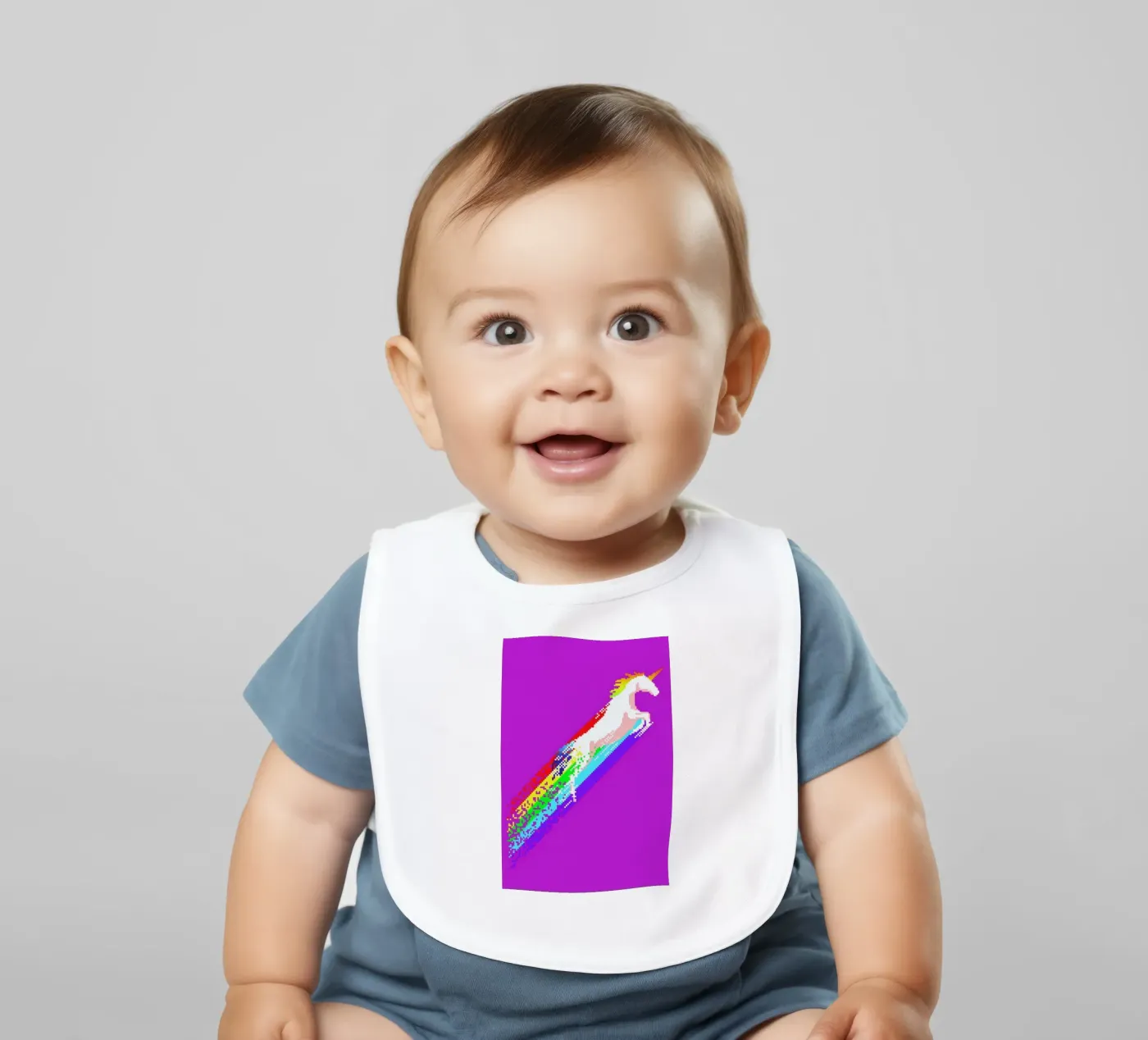 Pixel Unicorn Babylätzchen von Róbert Farkas