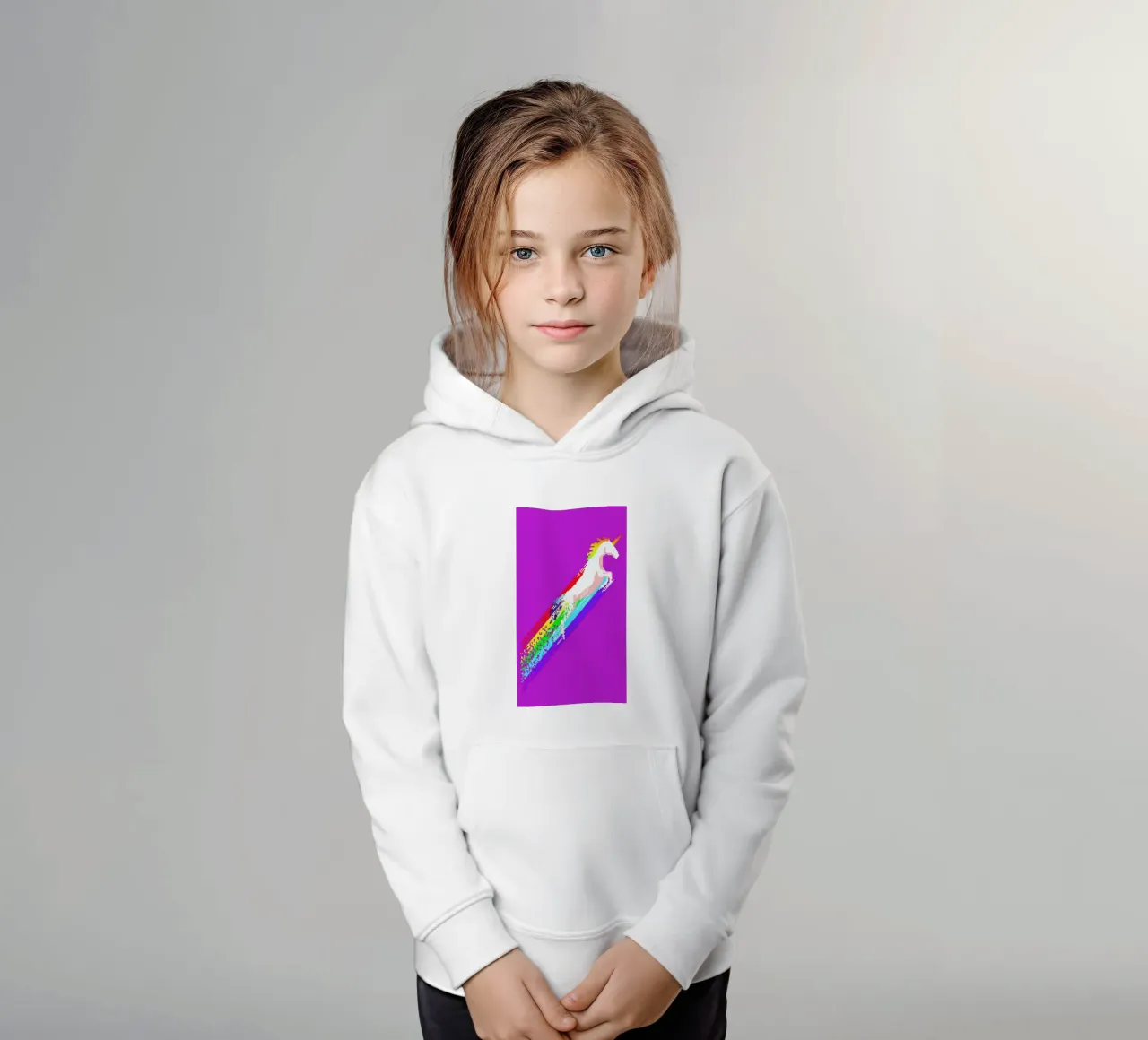 Pixel Unicorn felpa bambino con cappuccio da Róbert Farkas