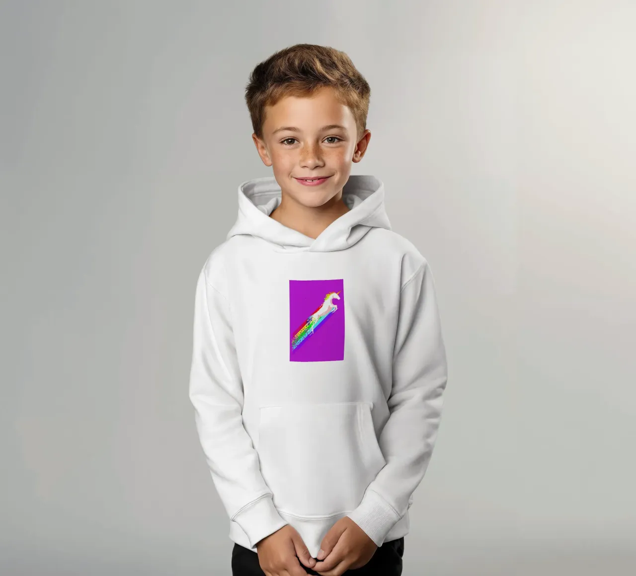 Pixel Unicorn felpa bambino con cappuccio da Róbert Farkas