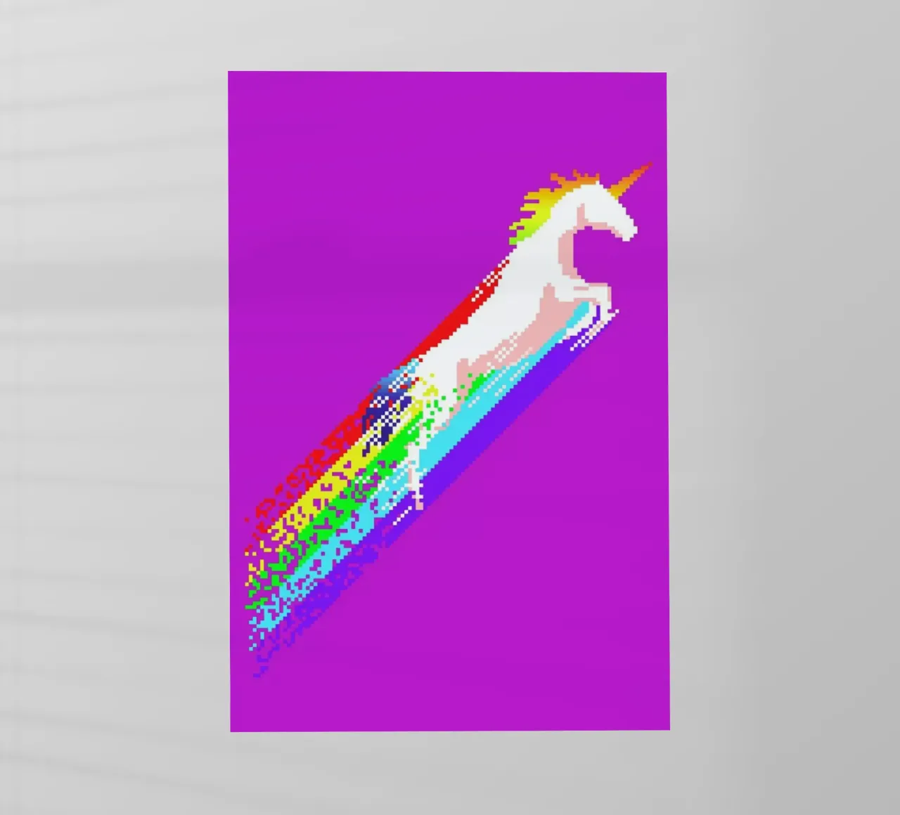 Pixel Unicorn pellicola backlit da Róbert Farkas