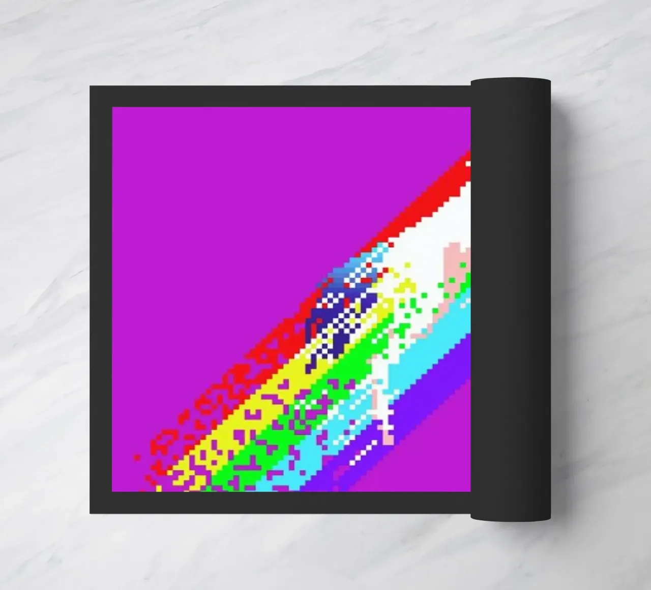 Pixel Unicorn doormat by Róbert Farkas