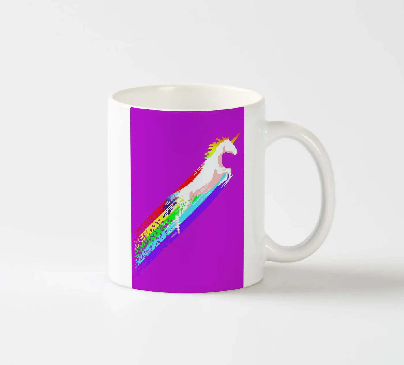 Pixel Unicorn ceramic mug by Róbert Farkas
