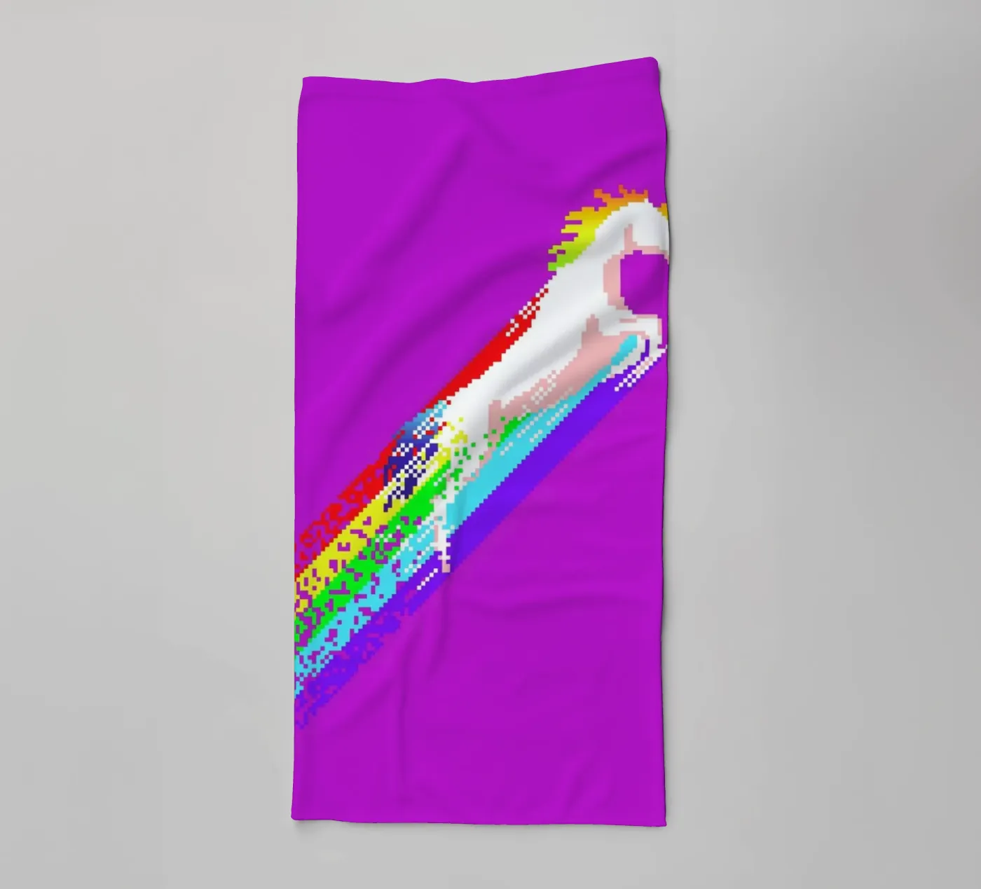 Pixel Unicorn badhanddoek van Róbert Farkas