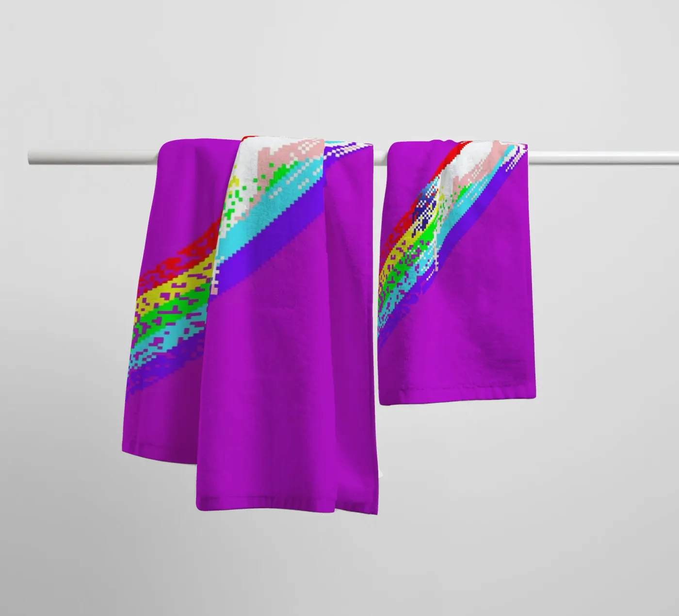 Pixel Unicorn badhanddoek van Róbert Farkas