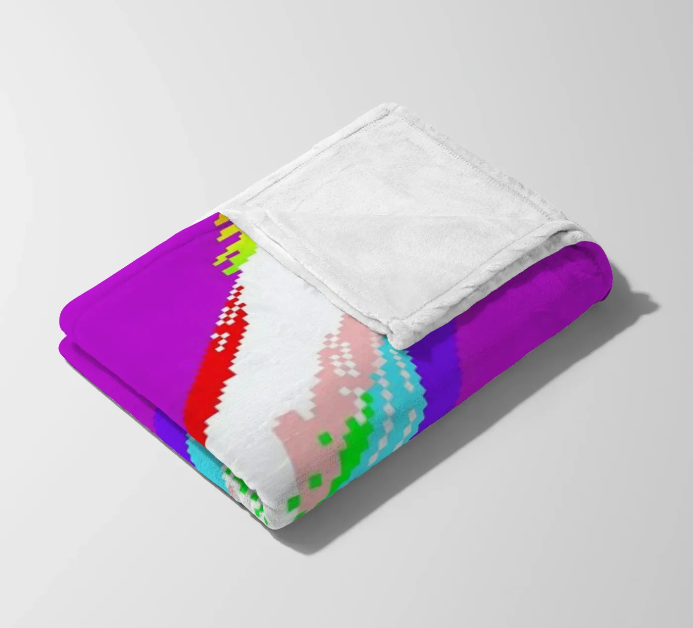 Pixel Unicorn fleece blanket by Róbert Farkas