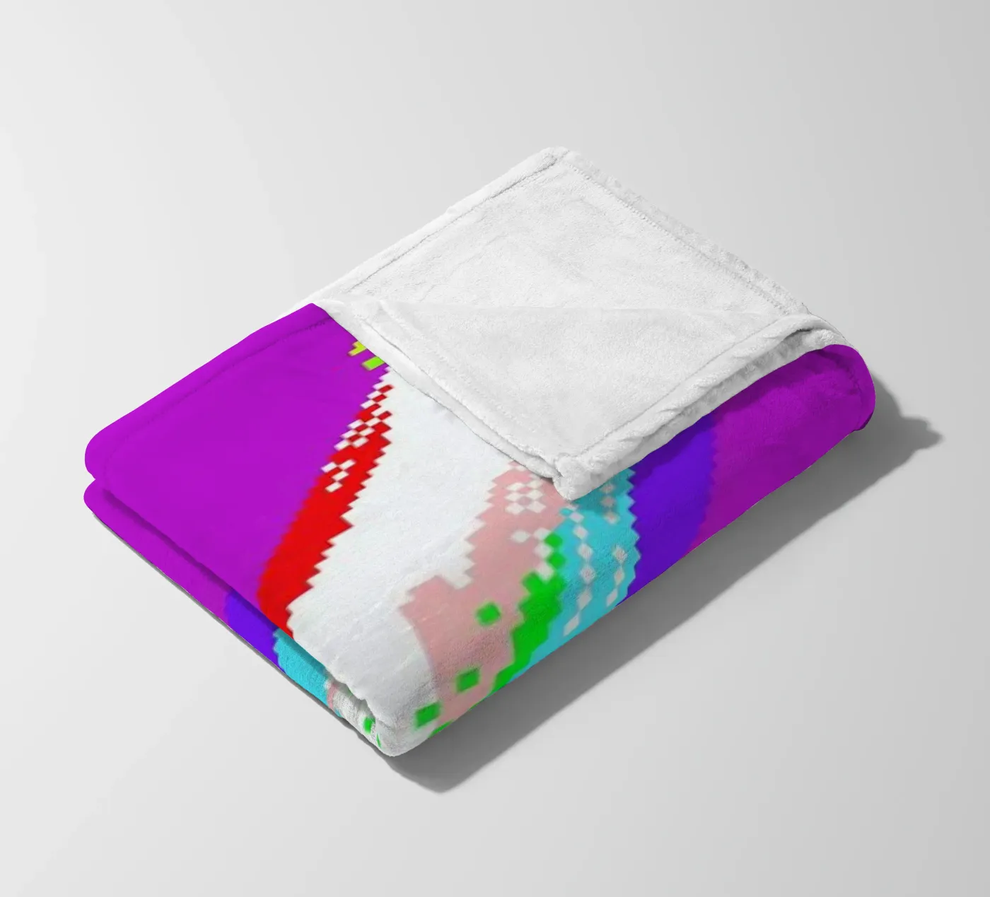 Pixel Unicorn fleece blanket by Róbert Farkas