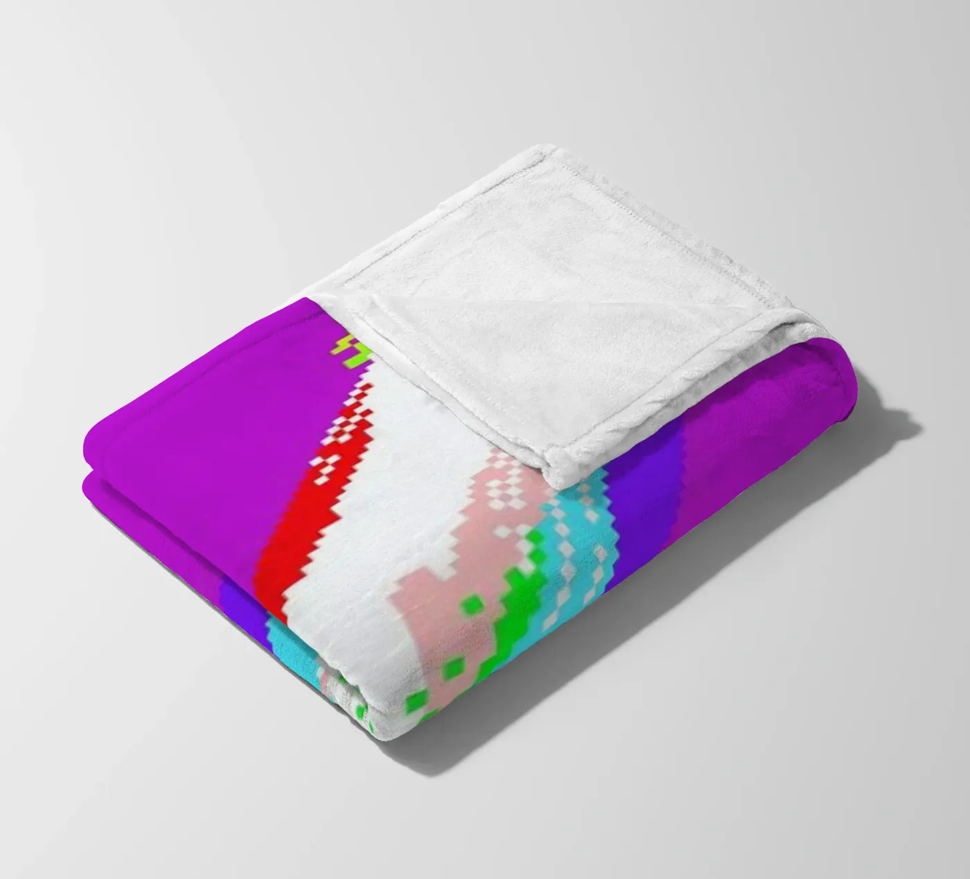 Pixel Unicorn fleece blanket by Róbert Farkas