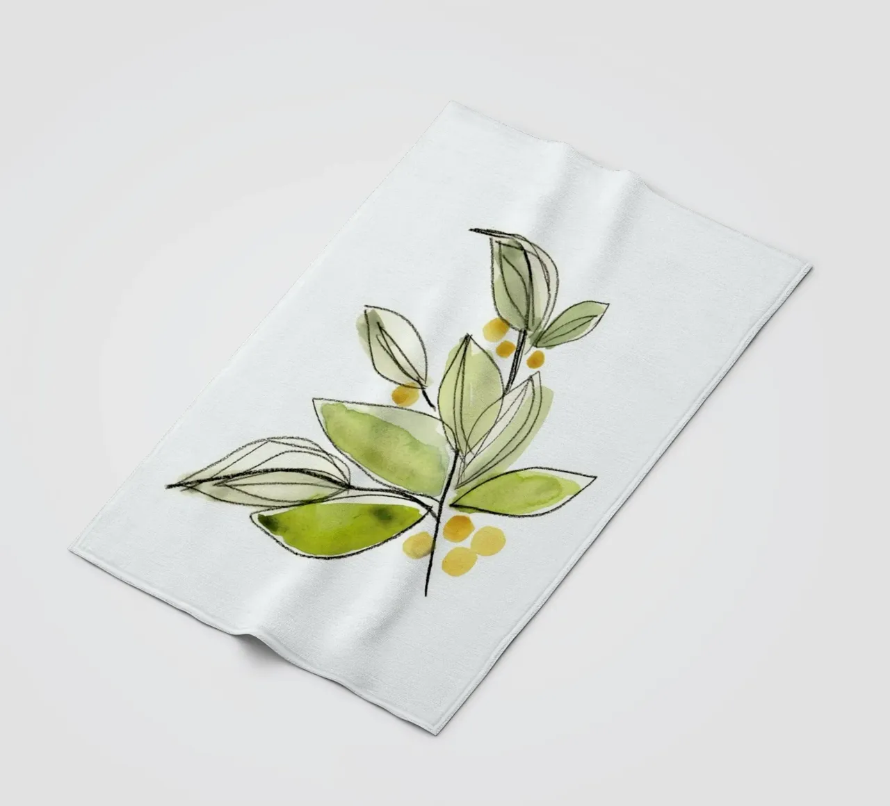 Leaves 03 coperta in pile da Farina Kuklinski