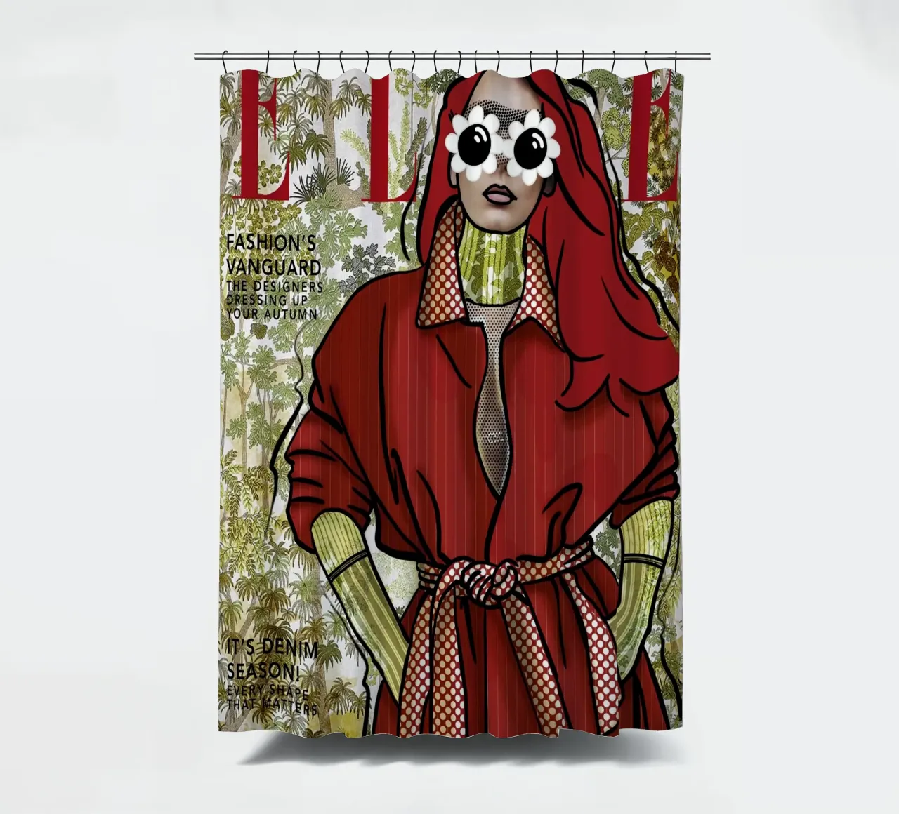 Adèle recover shower curtain by Rosita Pepita