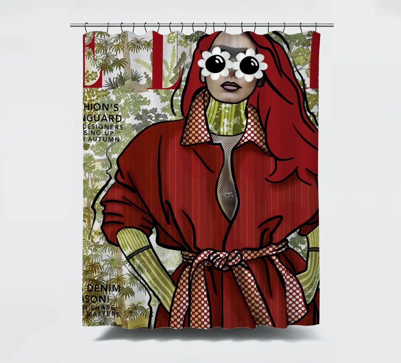 Adèle recover shower curtain by Rosita Pepita