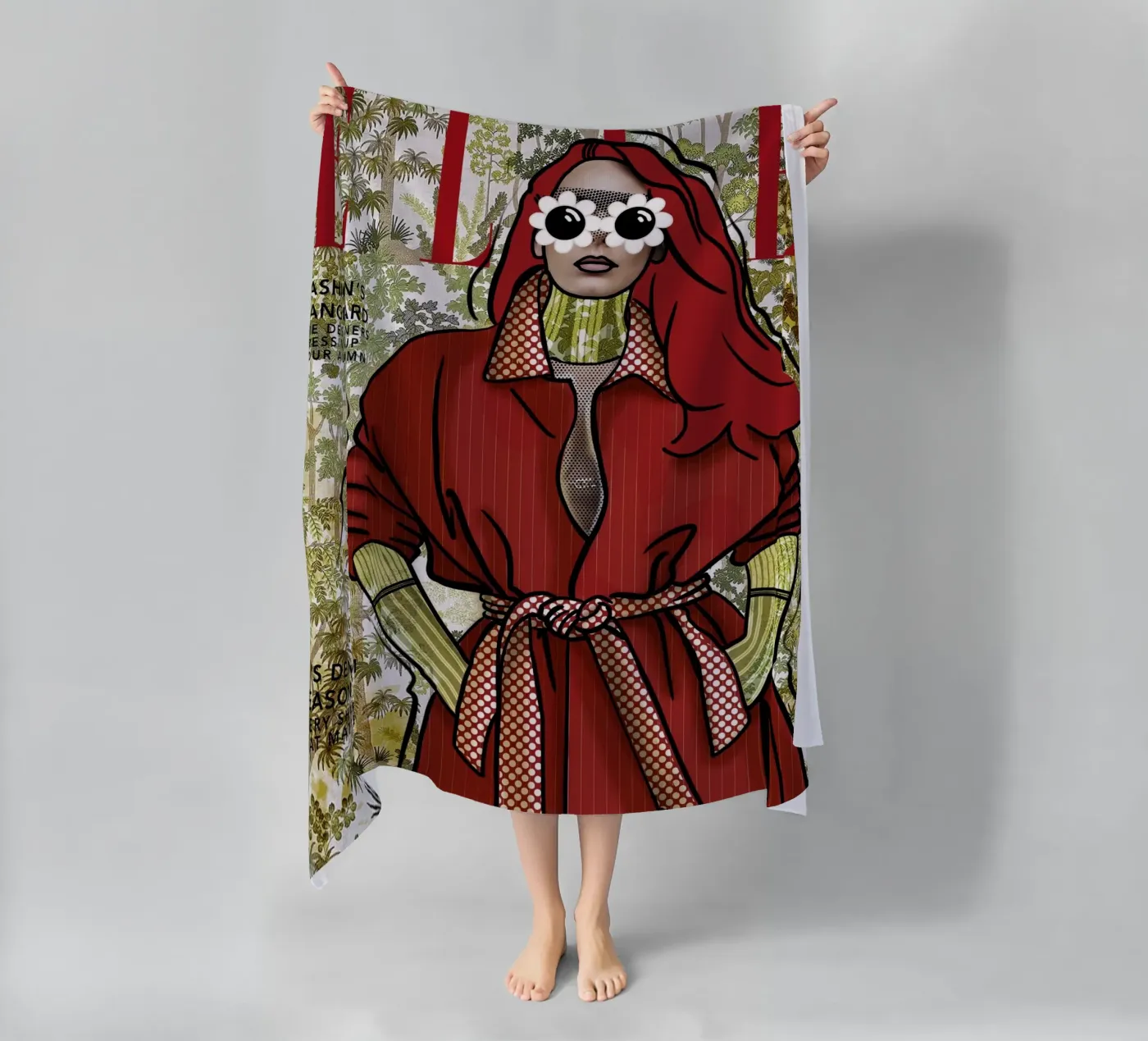 Adèle recover beach towel by Rosita Pepita
