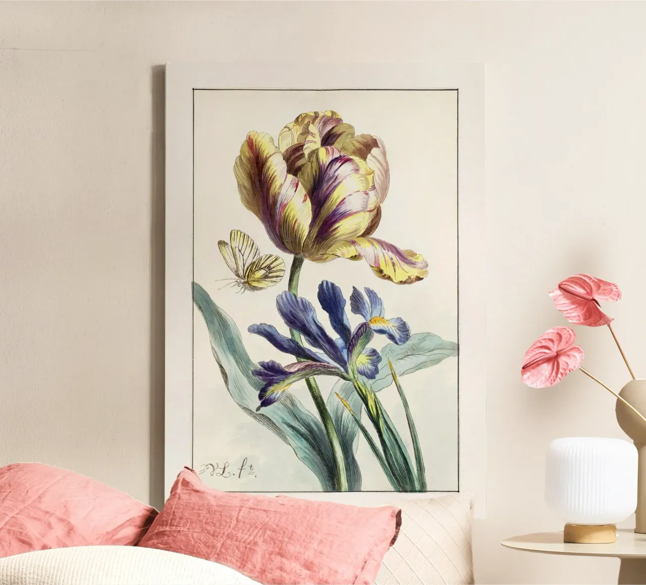 Tulip Spring Botanical Illustration tela da Venus Art