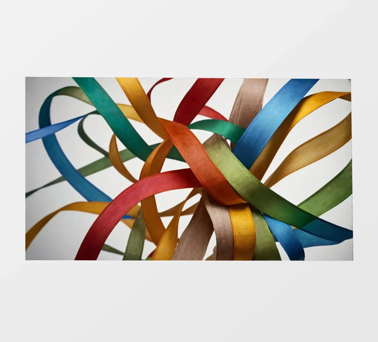 Nastri colorati intrecciati tra loro creano un'atmosfera vibrante. telo in pvc da DesignDoodle
