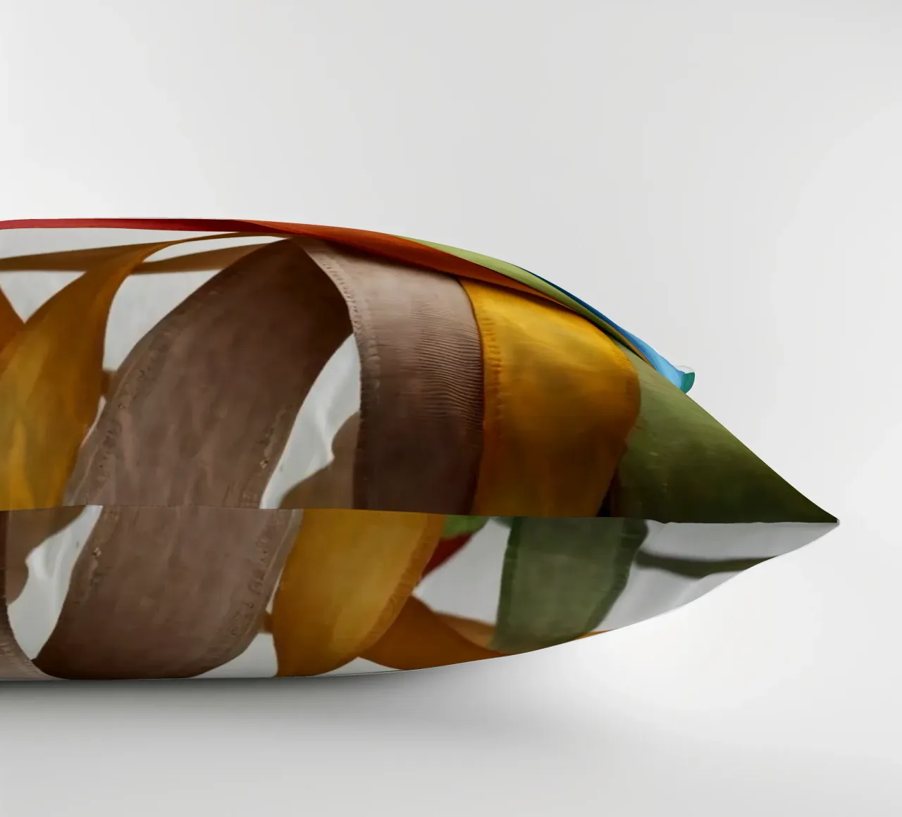 Nastri colorati intrecciati tra loro creano un'atmosfera vibrante. cuscino da DesignDoodle