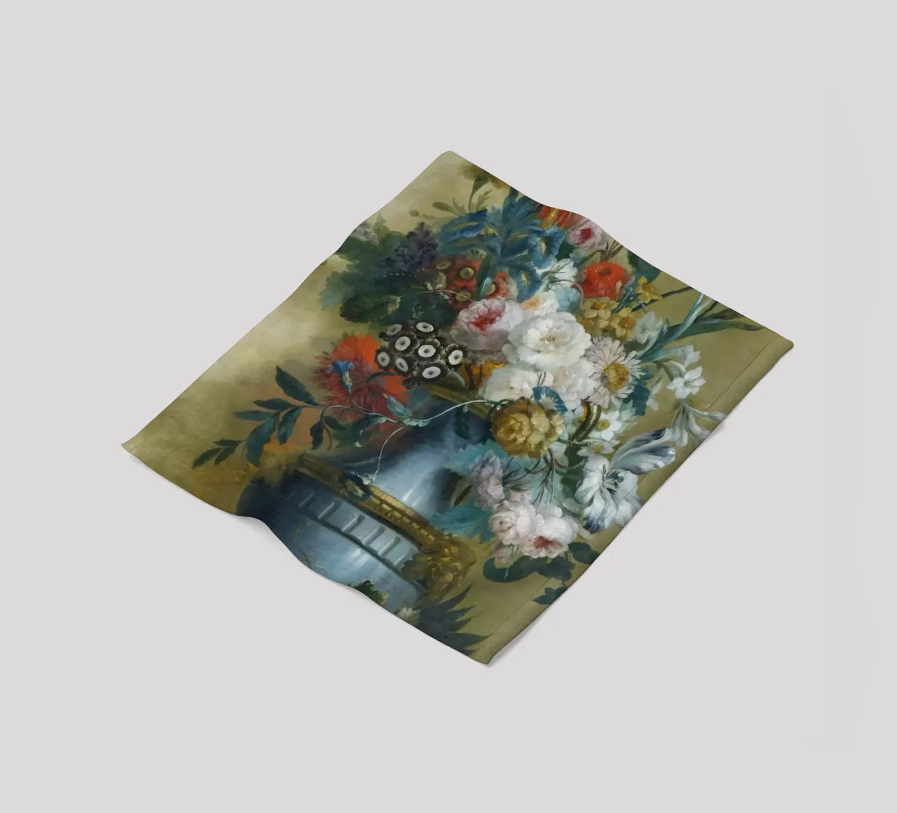 Flowers in A blue Vase Classical Painting Botanical coperta in pile da Venus Art