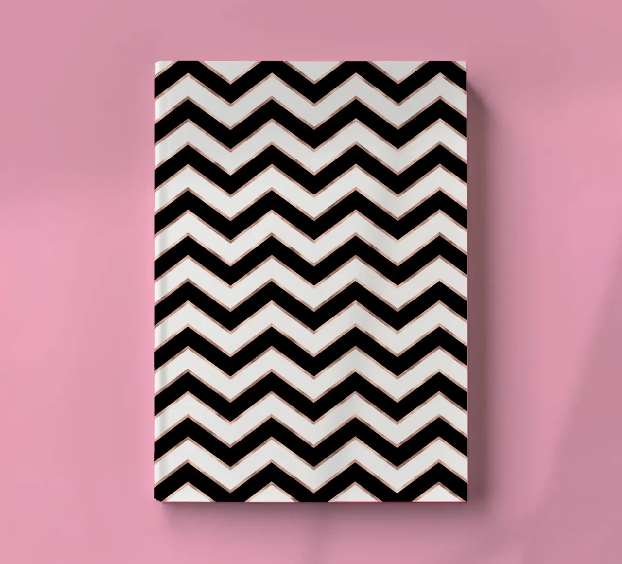 Black and white pattern with copper shimmer notebook by CalliLetters